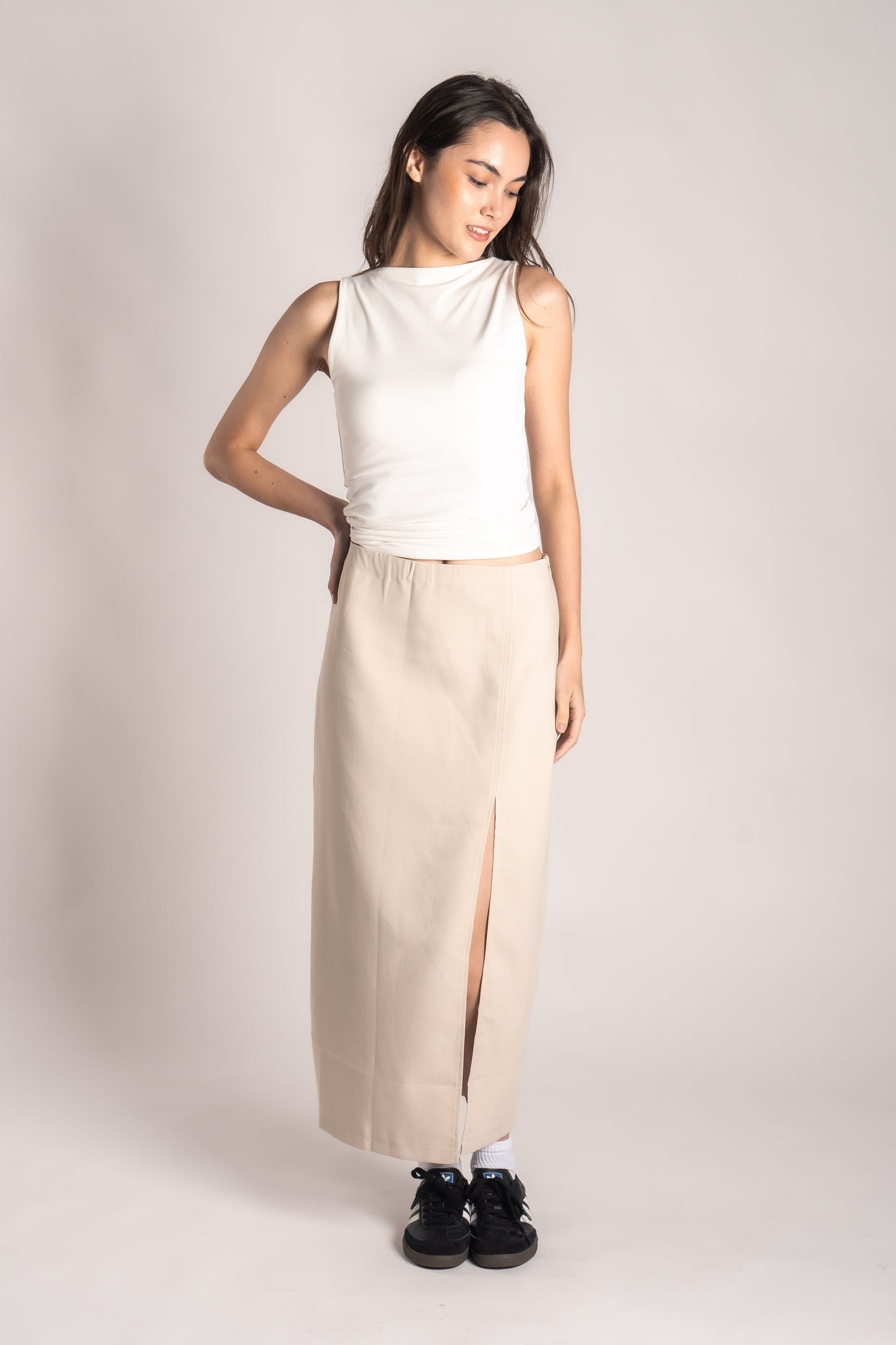 Slit Midi Skirt