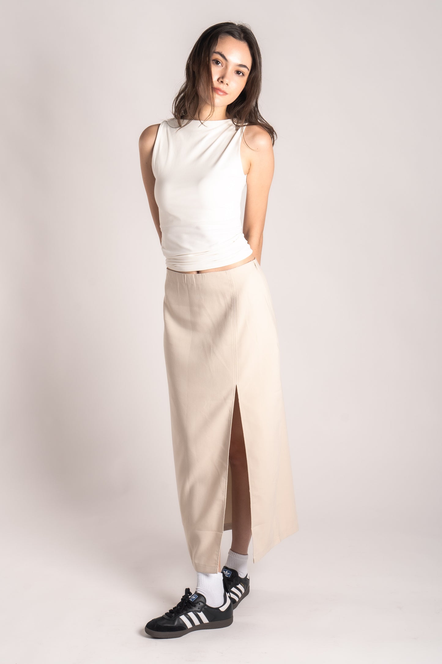 Slit Midi Skirt