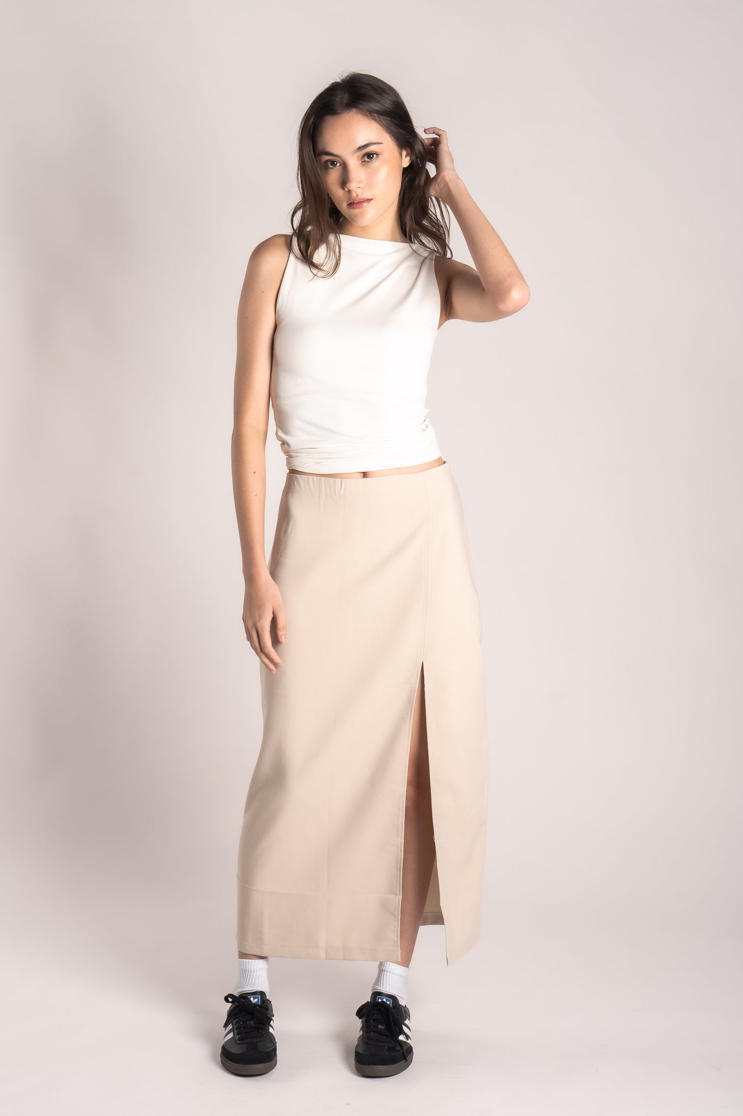 Slit Midi Skirt