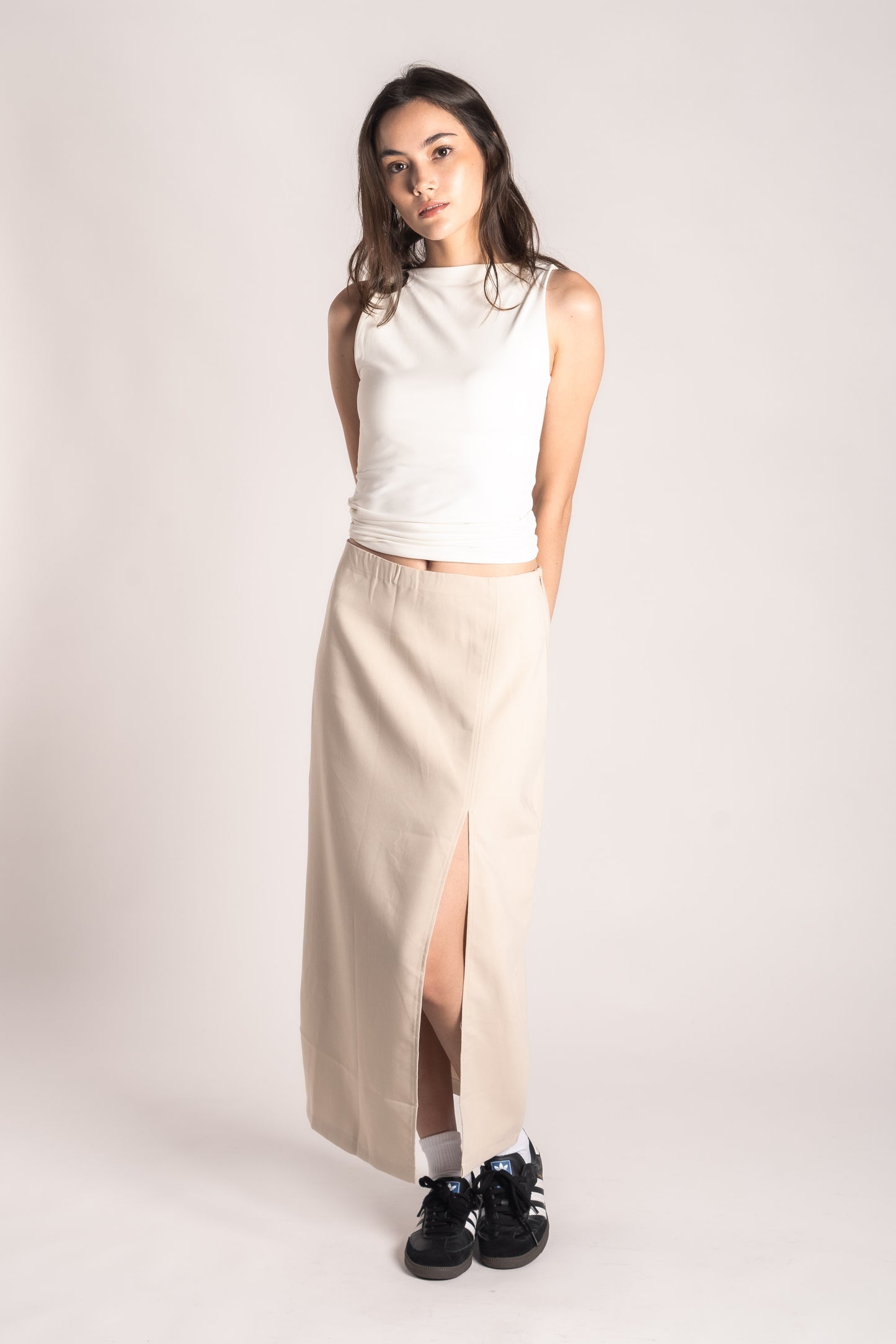 Slit Midi Skirt