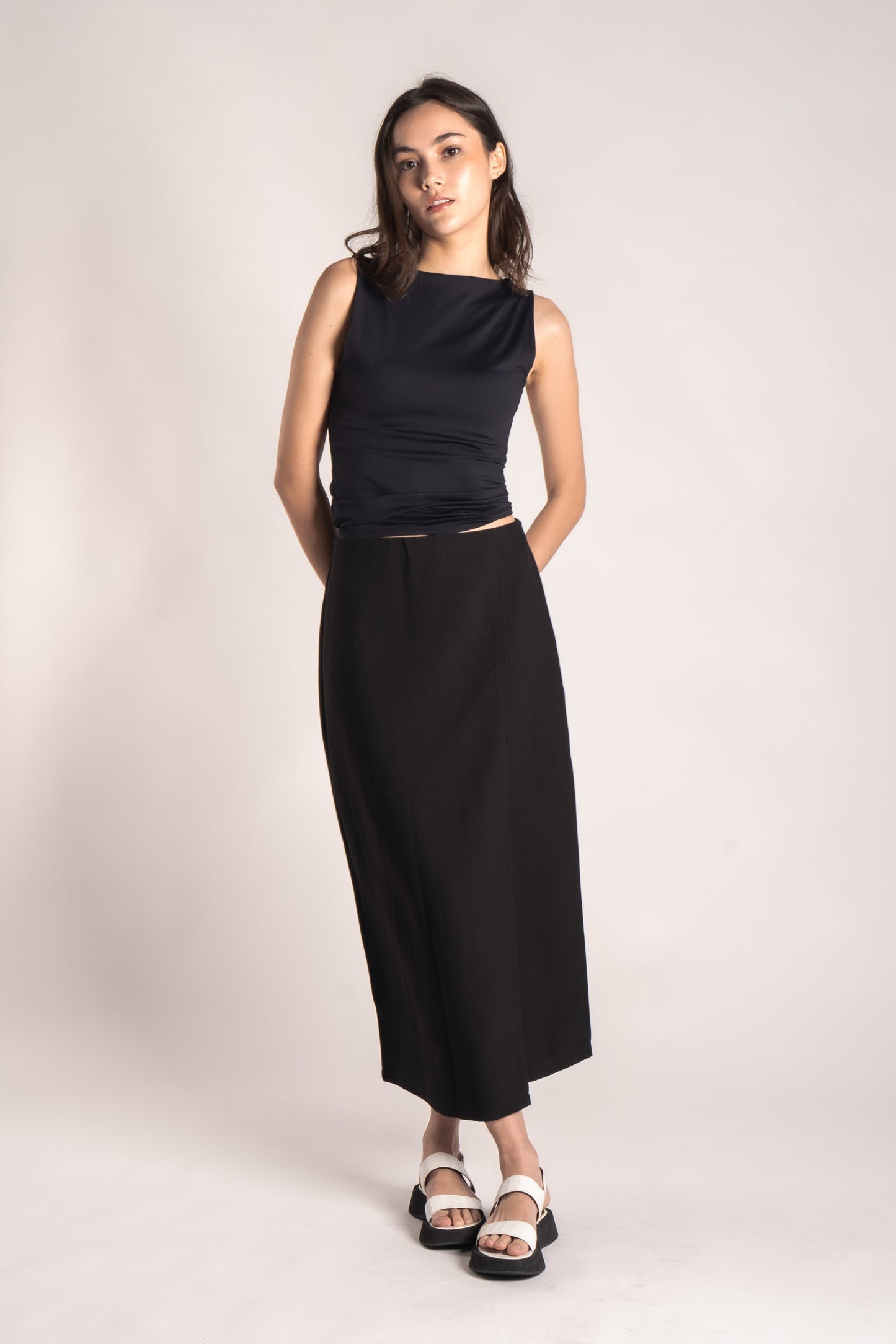 Slit Midi Skirt