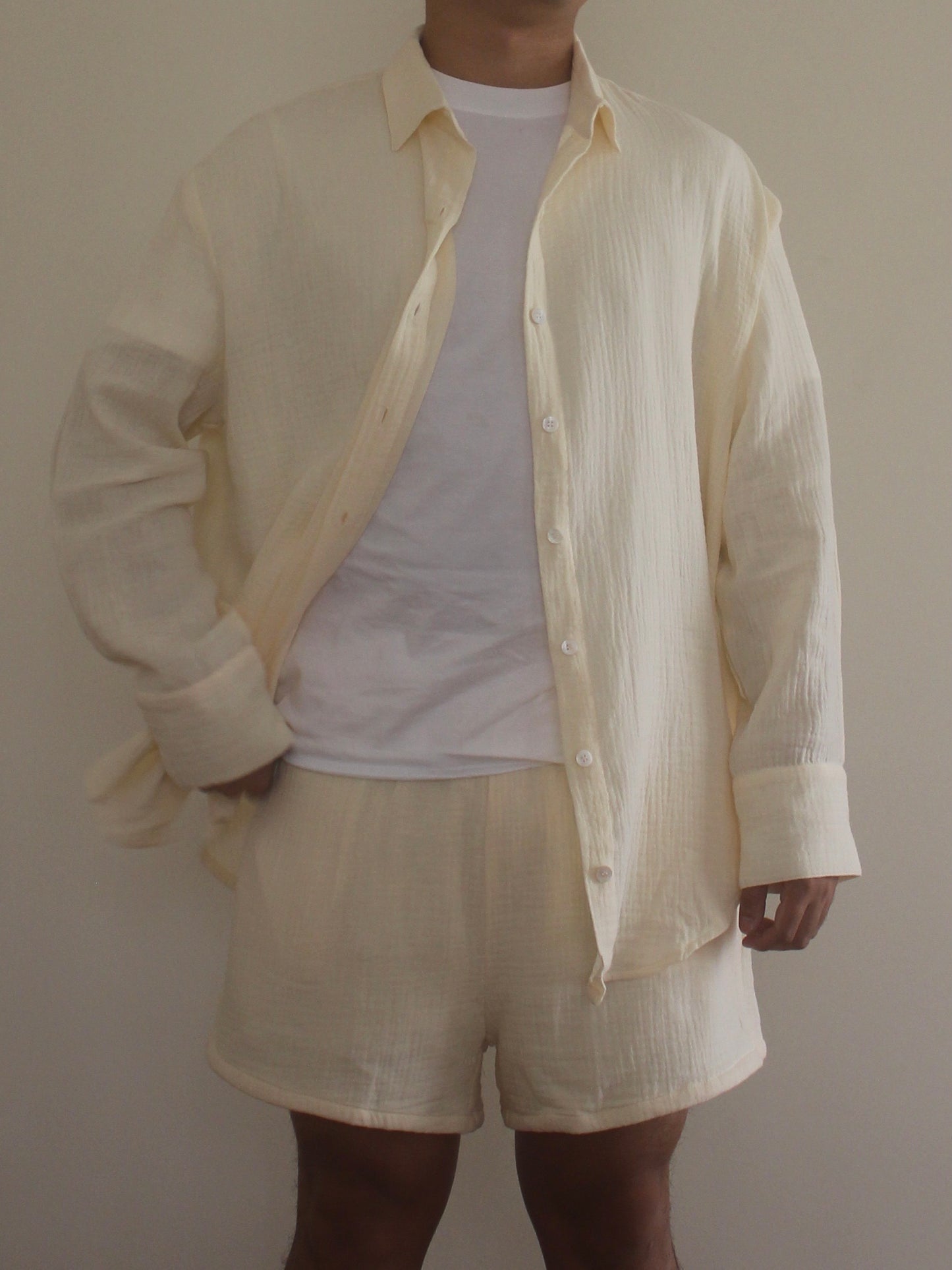 Crinkle Button Down