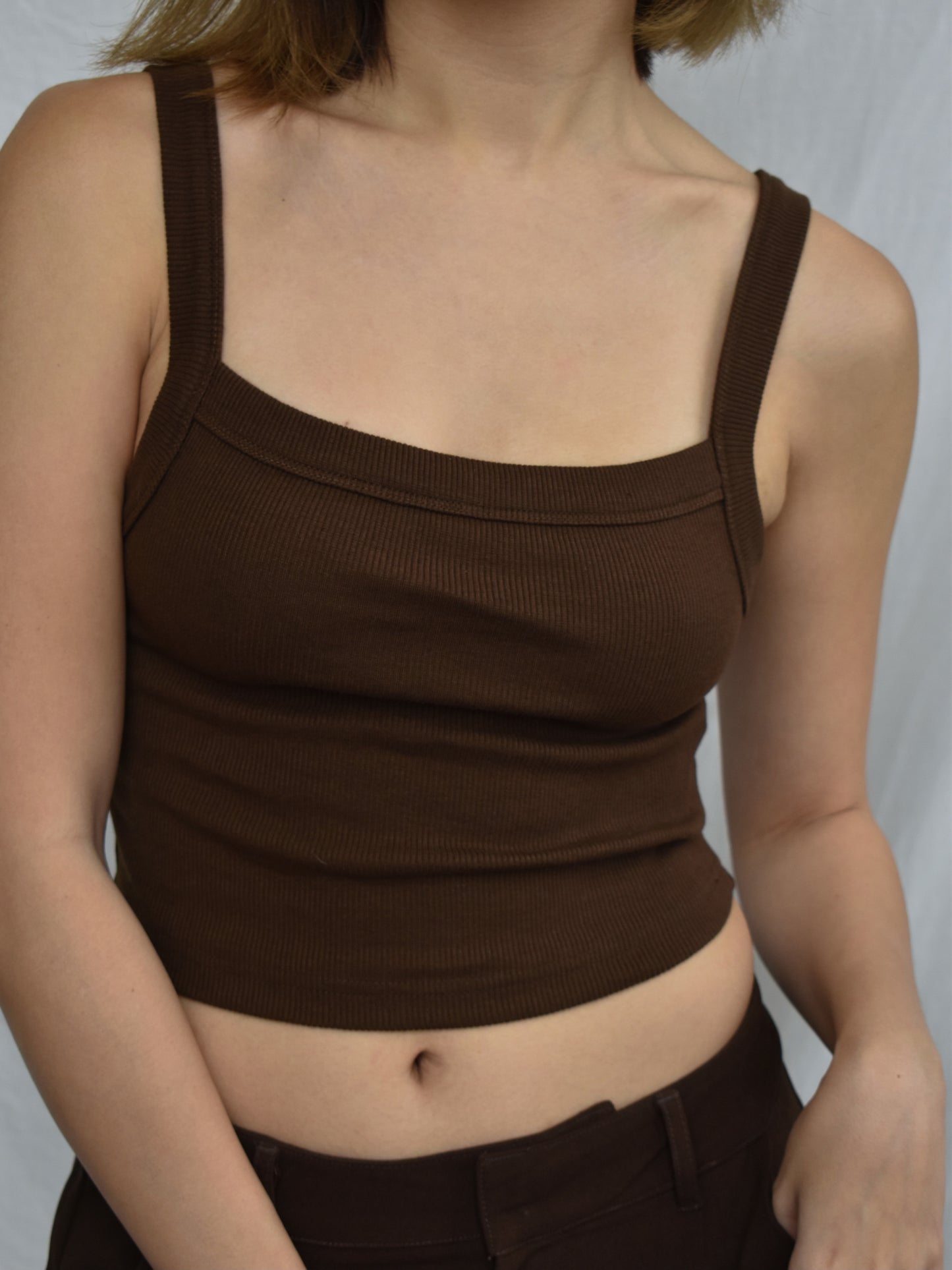 Cropped Scoop Tank