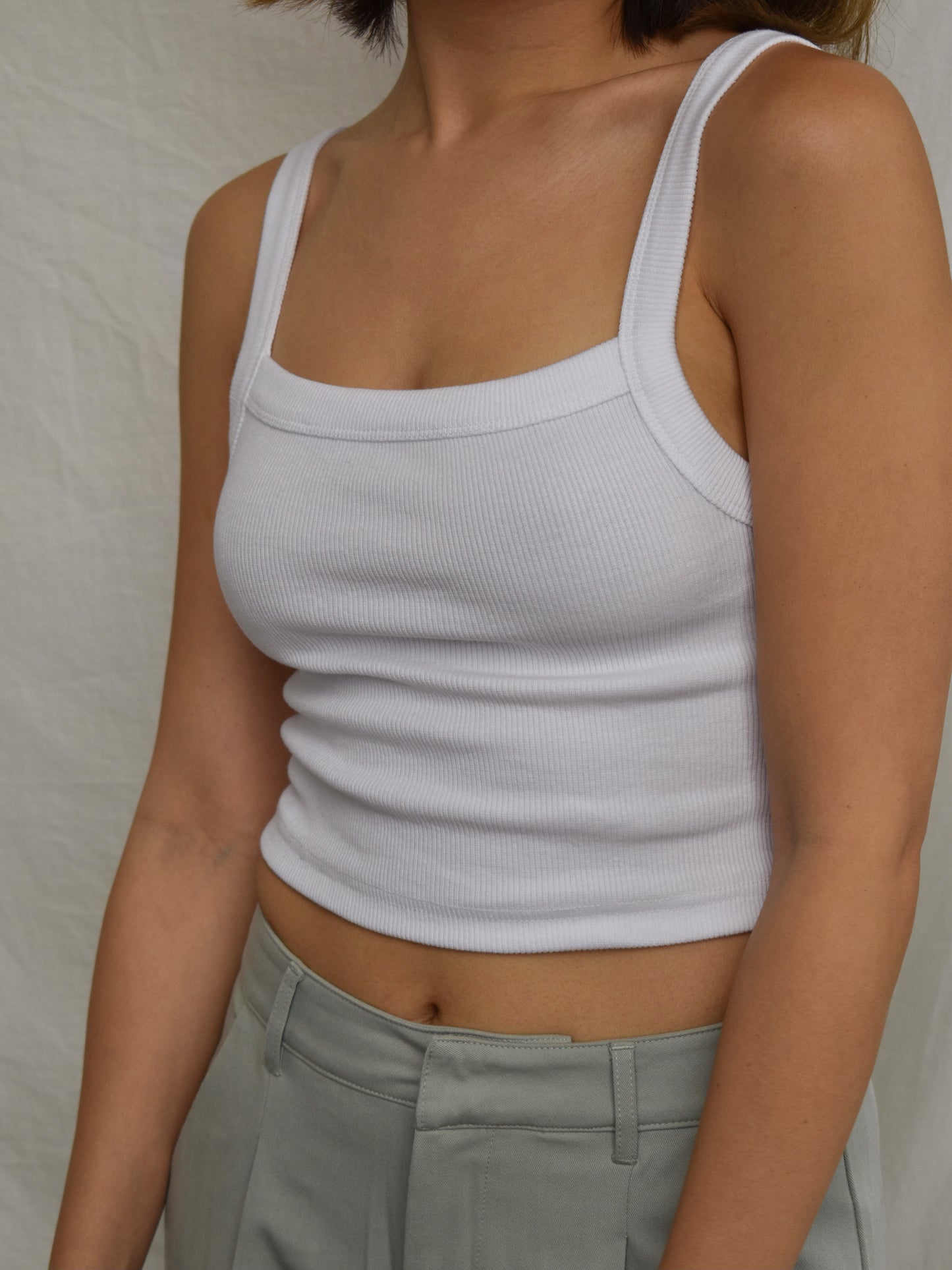 Cropped Scoop Tank