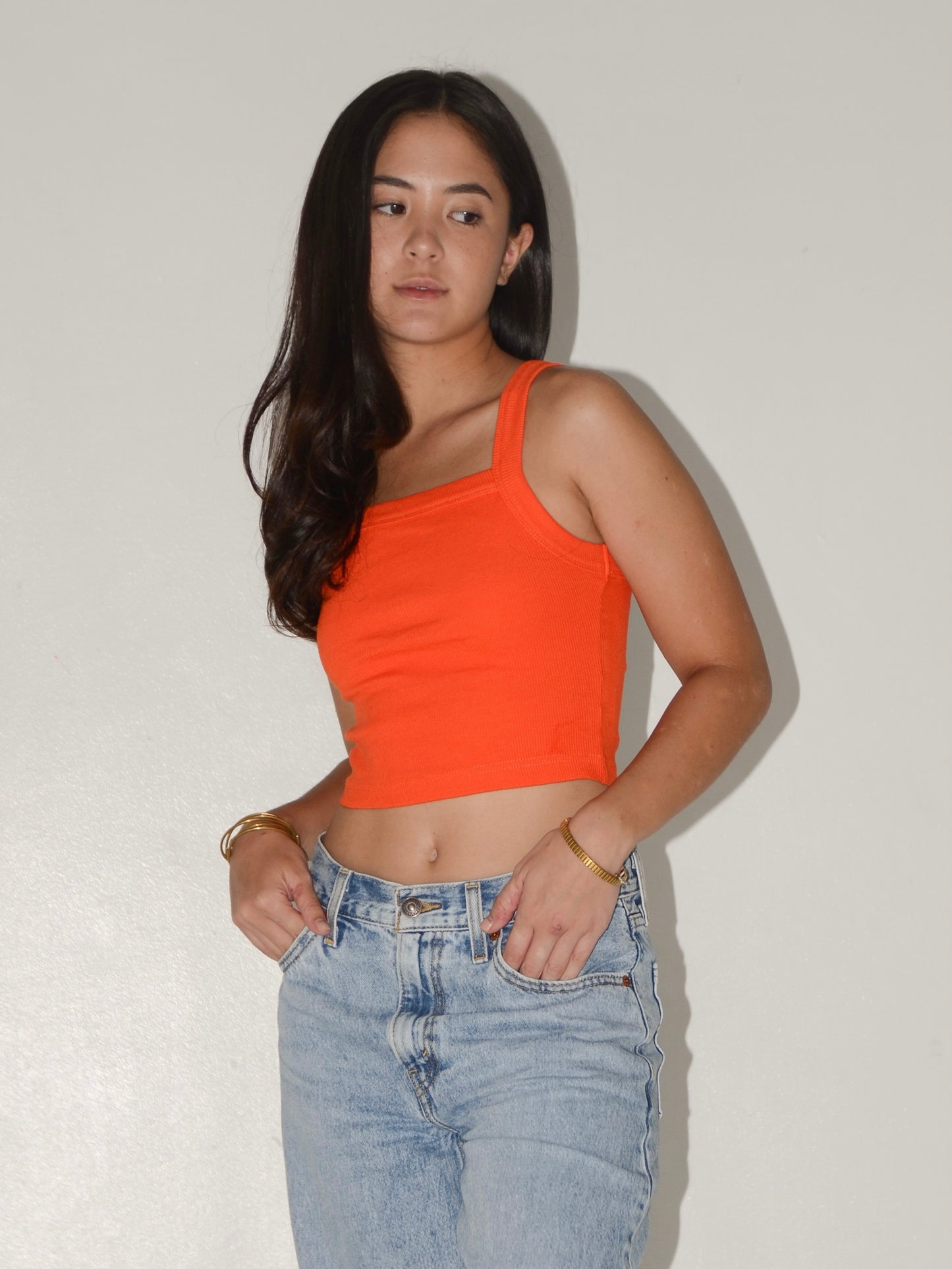 Cropped Scoop Tank