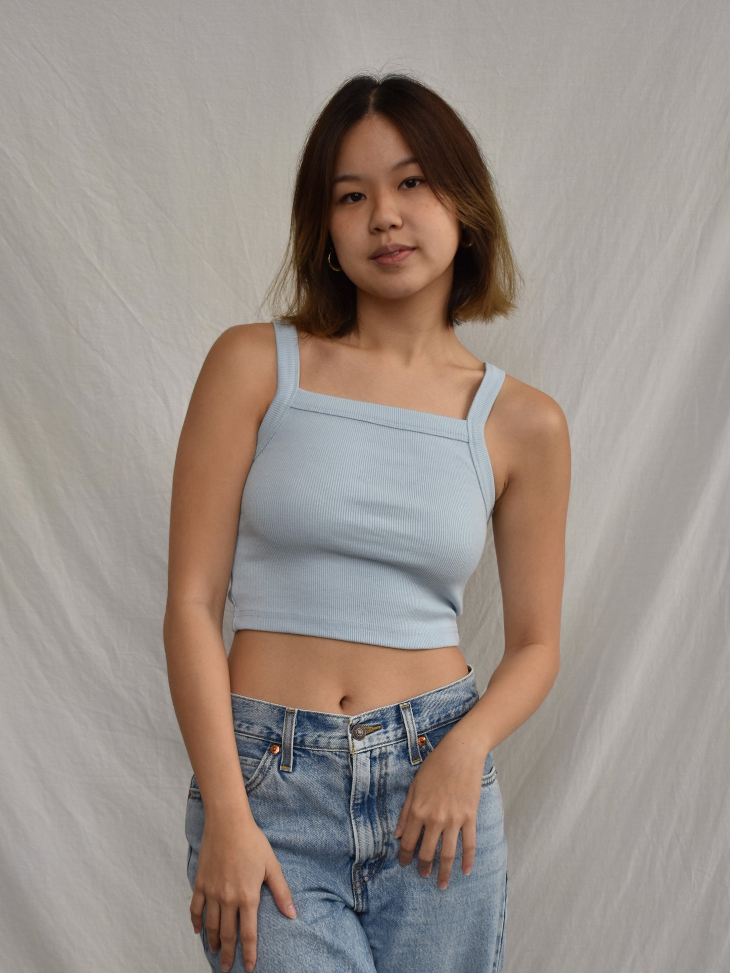 Cropped Scoop Tank